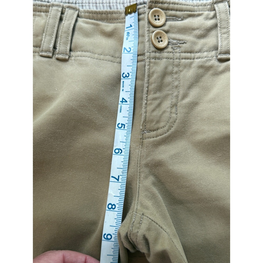 Abercrombie & Fitch Flare Pants Womens 4R Khaki Tan Vintage Low Rise Y2K Cotton - Picture 9 of 13